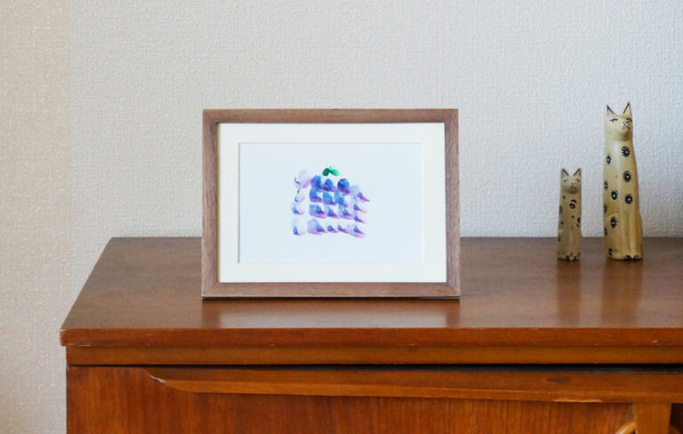 溜まる子どもの作品。「額縁」に入れて飾ると少し豊かな気持ちになりました